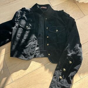 Black Velvety Jacket | XS